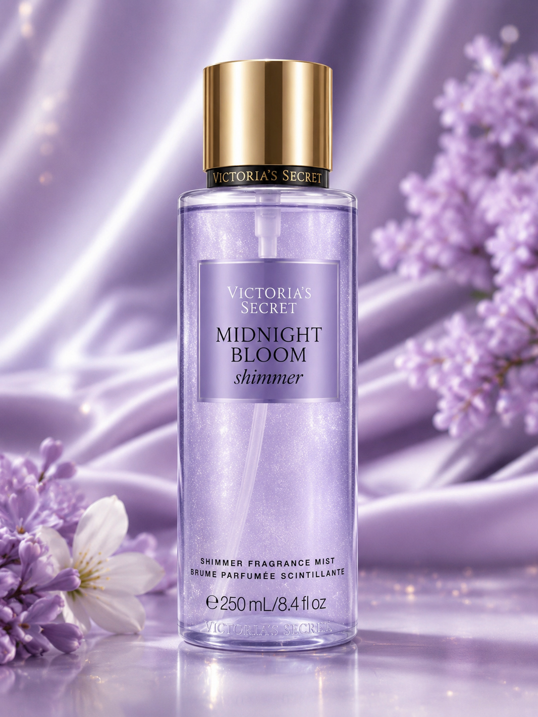 💜✨ Victoria’s Secret Midnight Bloom Shimmer Fragrance Mist Original 250 ml