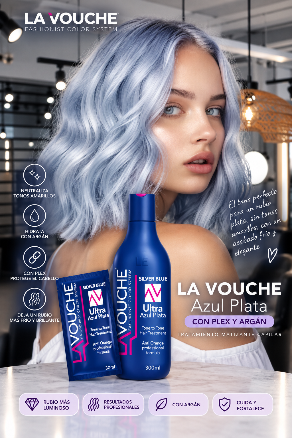 Matizador Azul plata 300ml-lavouche