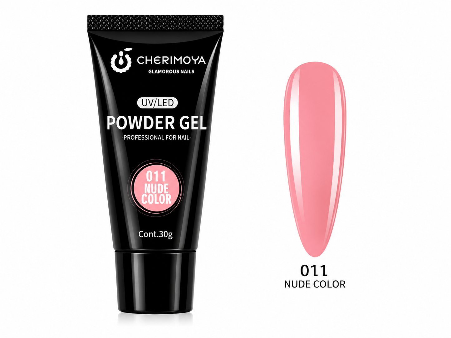 Cherimoya Powder Gel UV/LED 011 Nude Color 30 g – Gel Constructor para Uñas