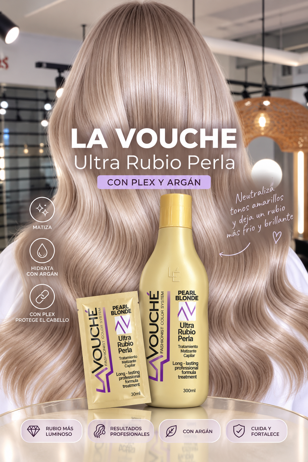 Matizador Ultra Rubio perla 300ml -Lavouche