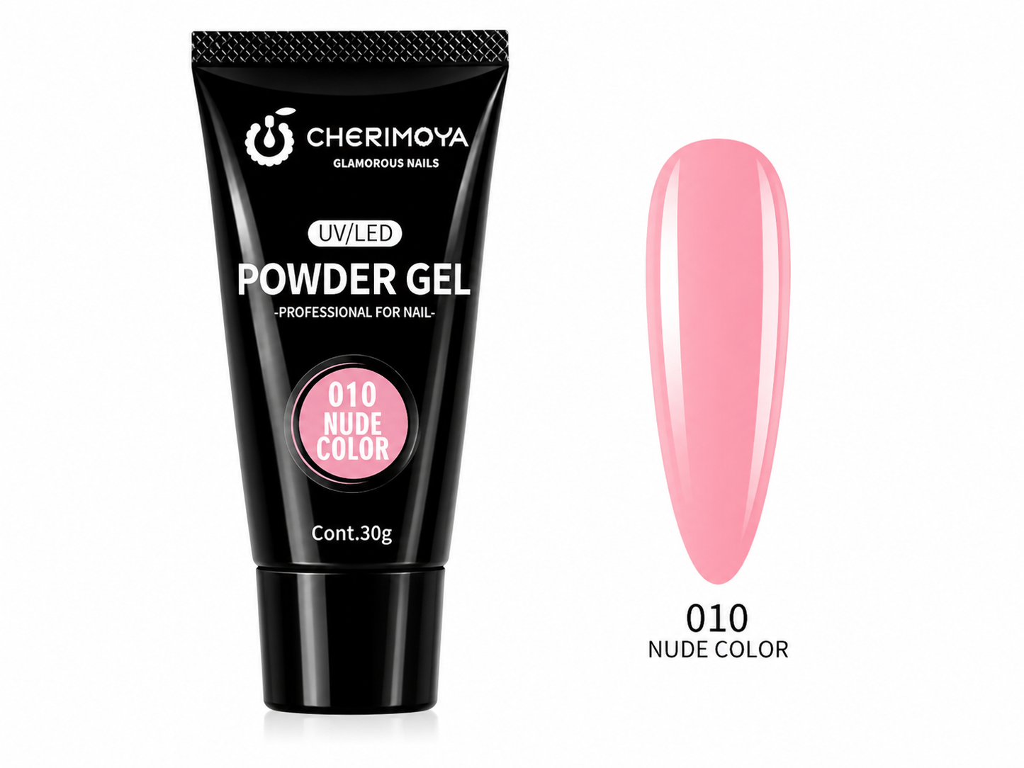 Cherimoya Powder Gel UV/LED 010 Nude Color 30 g – Gel Constructor para Uñas