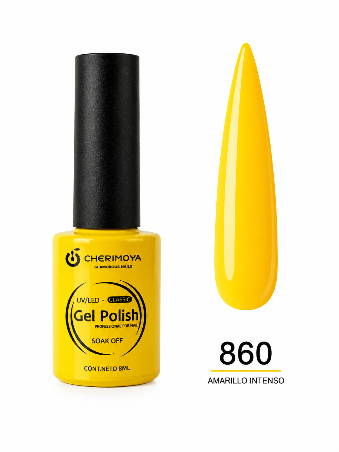 Gel Polish Cherimoya 860 Amarillo Intenso UV/LED Soak Off 8 ml