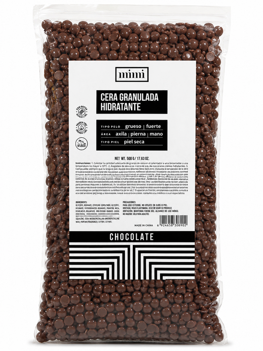 Cera Granulada Hidratante Chocolate 500 g – Depilación Profesional