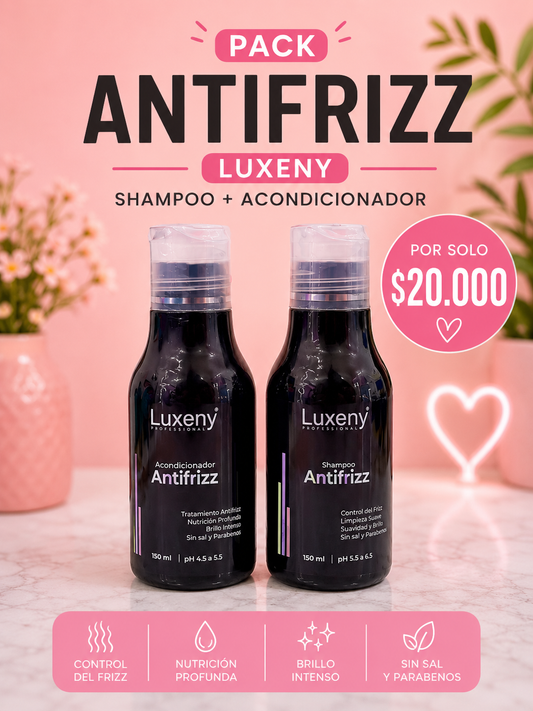 PACK ANTIFRIZZ LUXENY – SHAMPOO + ACONDICIONADOR ✨