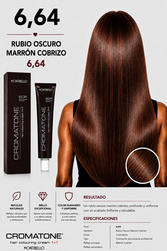 Cromatone Montibello 6,64 Rubio Oscuro Marrón Cobrizo