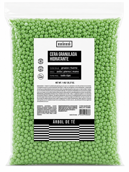 Cera Granulada Hidratante Árbol de Té 1 kg – Depilación Profesional