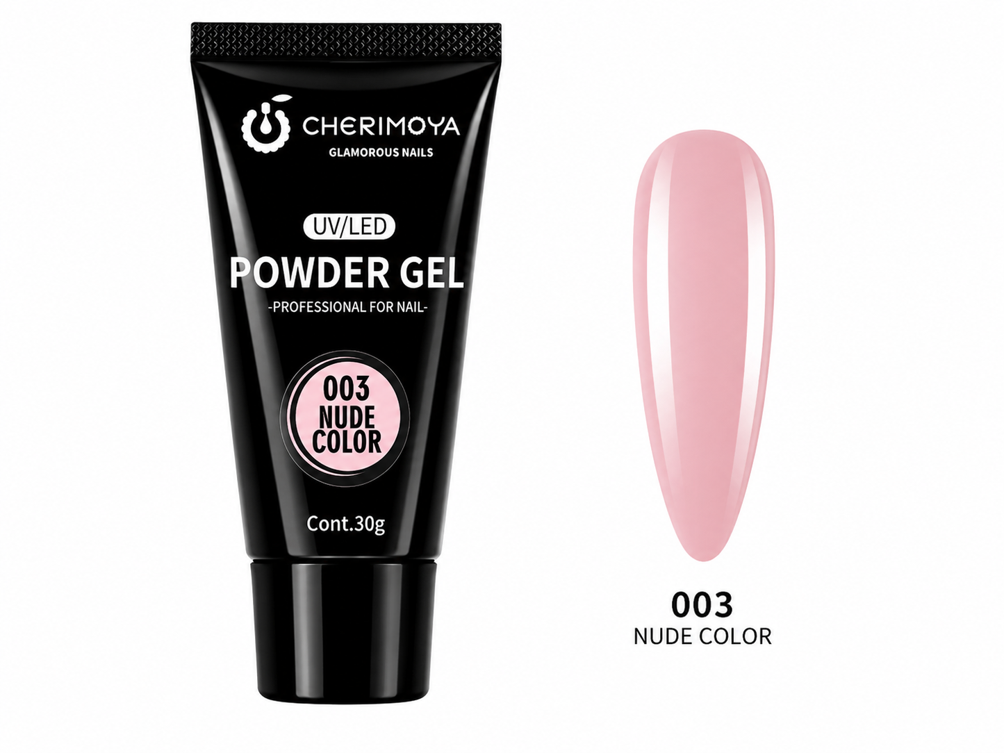Cherimoya Powder Gel UV/LED 003 Nude Color 30 g – Gel Constructor para Uñas