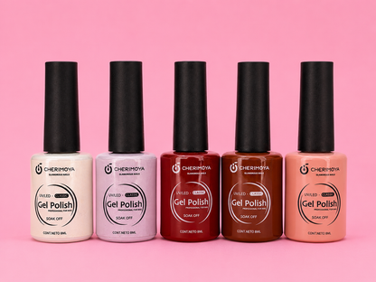Esmalte Permanente Cherimoya Gel Polish UV/LED 8 ml (5x10.000) (colores surtidos)