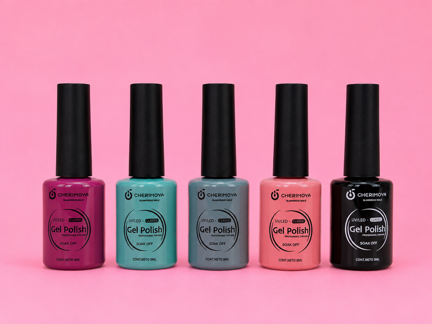 Esmalte Permanente Cherimoya Gel Polish UV/LED 8 ml (5x10.000) (colores surtidos)