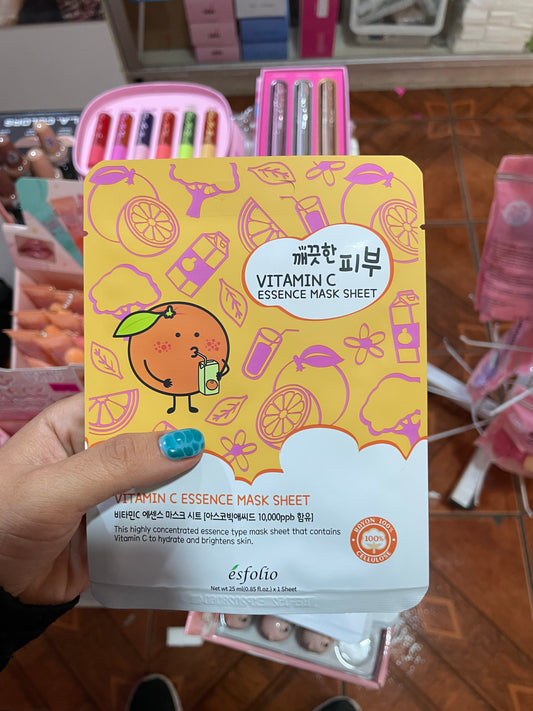 Mascarilla coreana naranja esfolio
