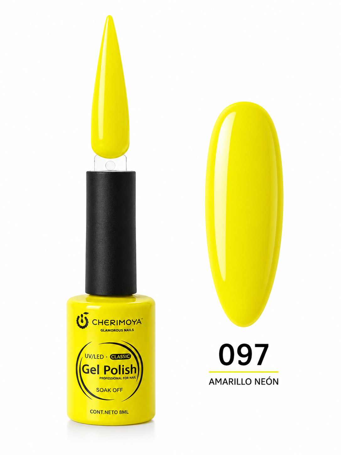 Gel Polish Cherimoya 097 Amarillo Neón UV/LED Soak Off 8 ml