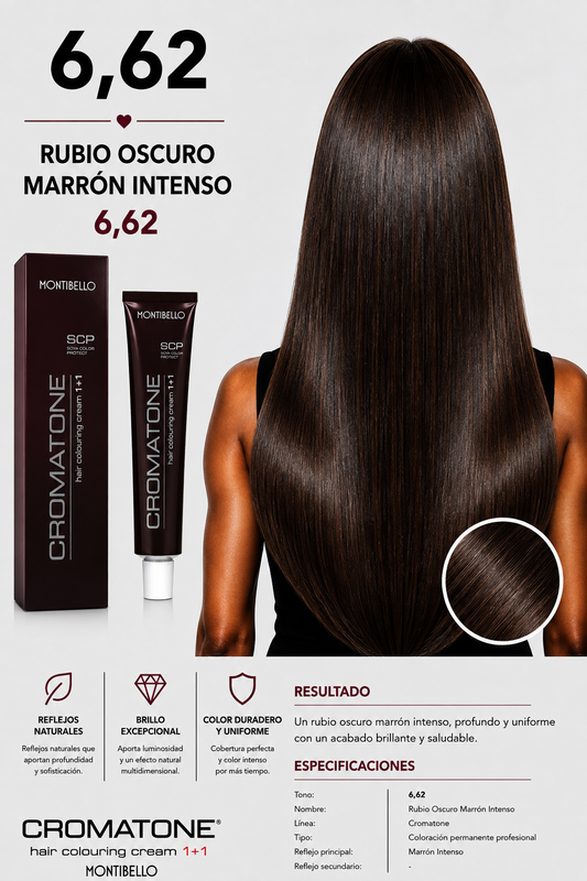 Cromatone Montibello 6.62 Rubio Oscuro Marrón Intenso