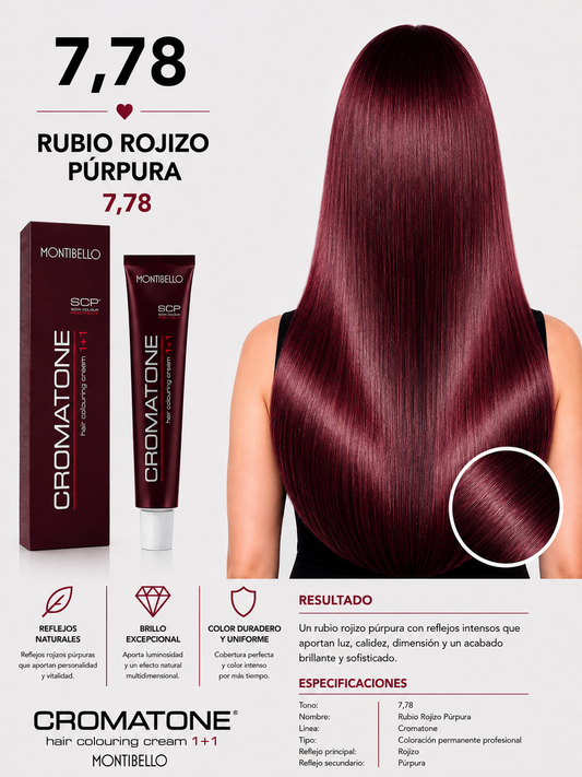 Cromatone Montibello 7.78 Rubio Rojizo Púrpura