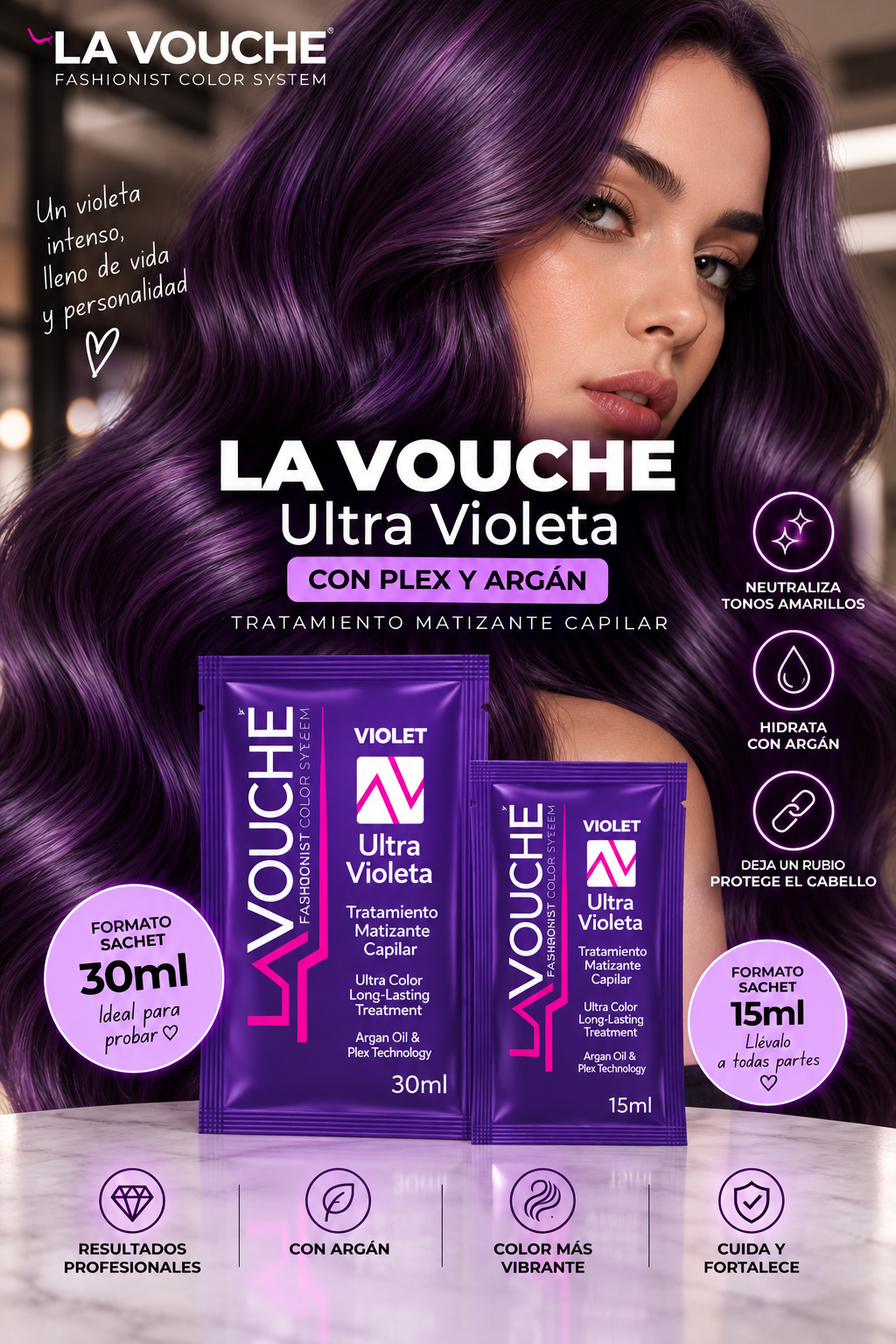 Matizador ultra violeta sachet 30ml-lavouche