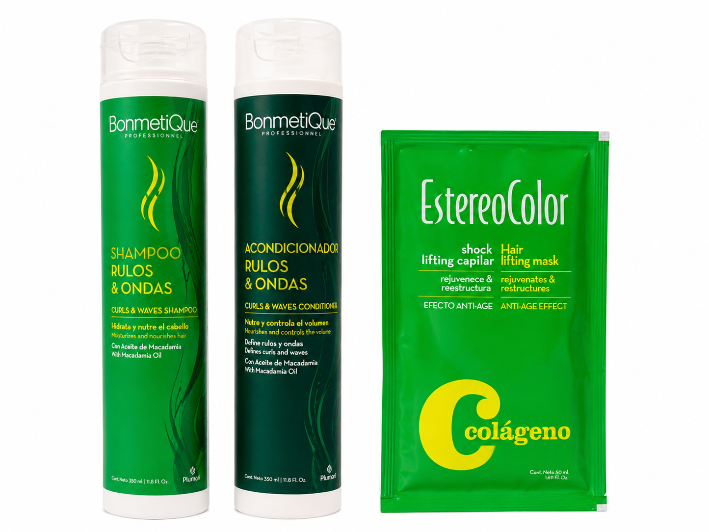 Kit Bonmetique Rulos & Ondas + Shock Lifting Capilar Colágeno