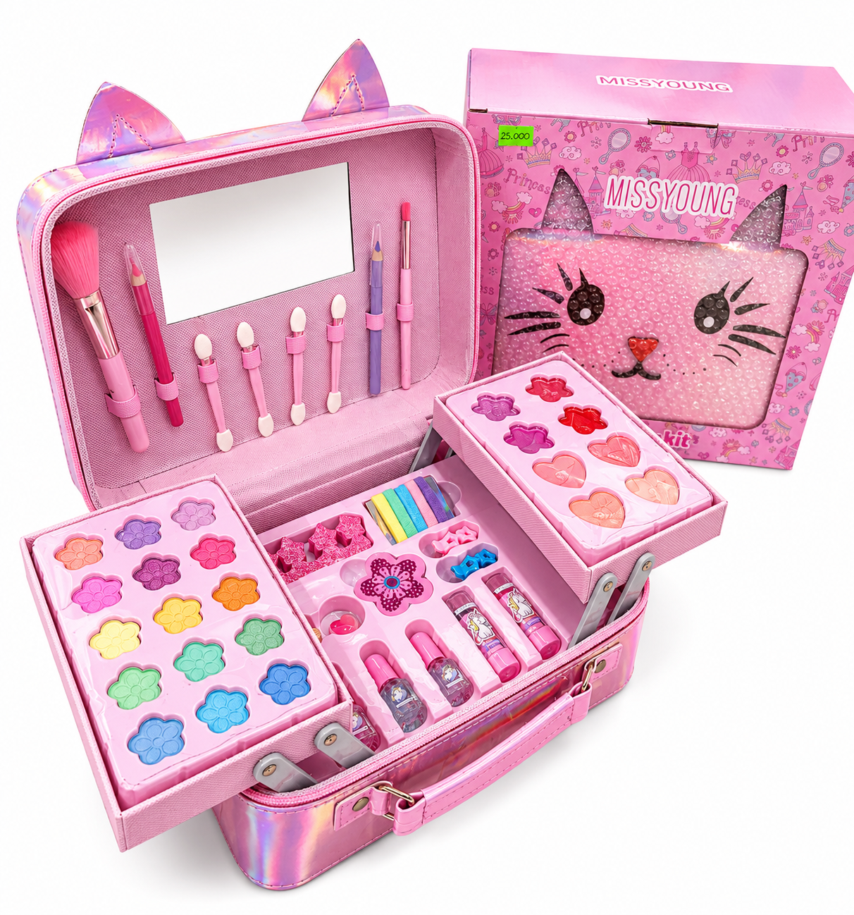 Kit de Maquillaje Infantil Miss Young Maletín Gatito