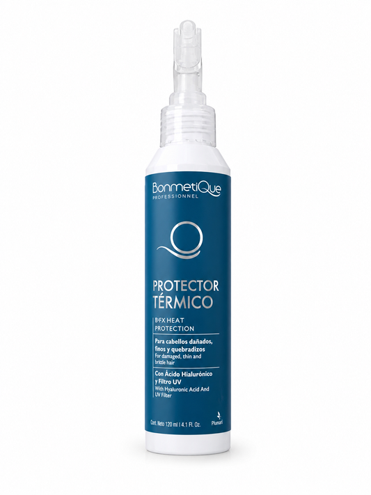 Protector Térmico Bonmetique Azul con Ácido Hialurónico y Filtro UV 120 ml