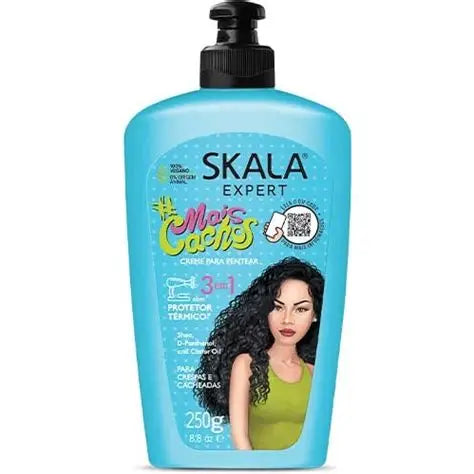 Crema para Peinar Skala #Mais Cachos 3 en 1 250g | Termoprotector para Rizos