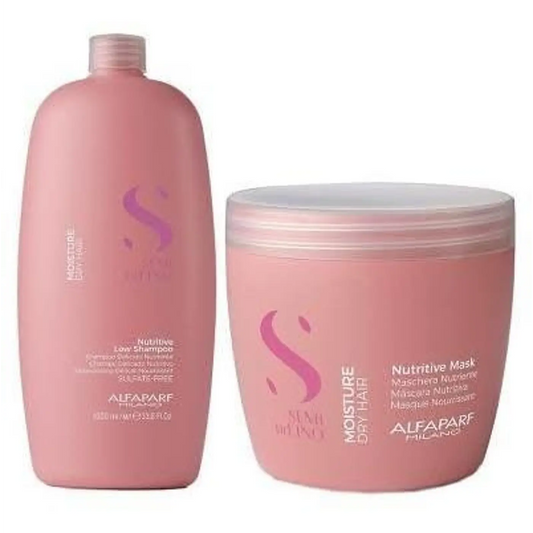 Shampoo Y Mascara Nutrición Semi Di Lino Alfaparf -