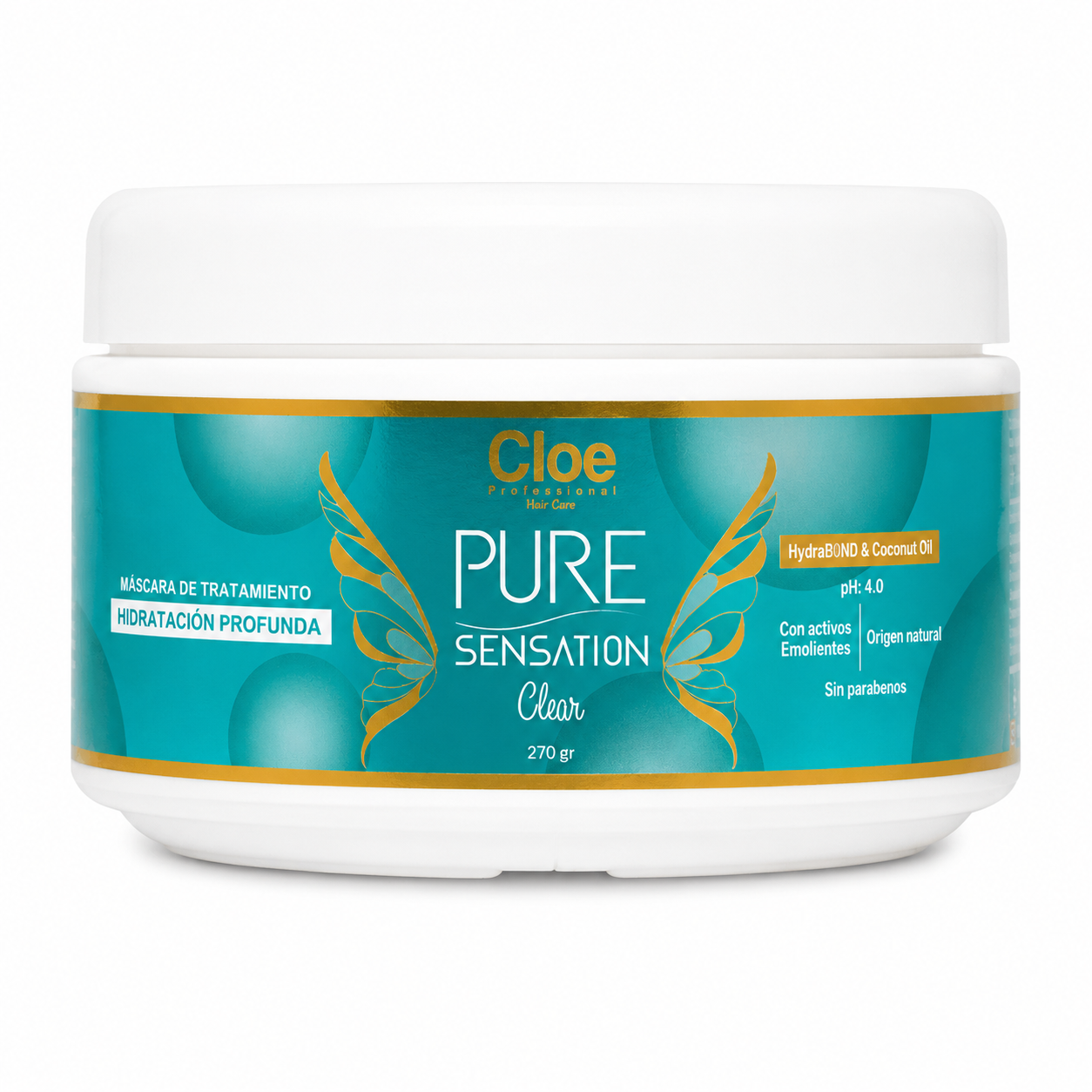 Mascarilla Cloe Pure Sensation Clear – Hidratación Profunda para Cabello Seco y Opaco