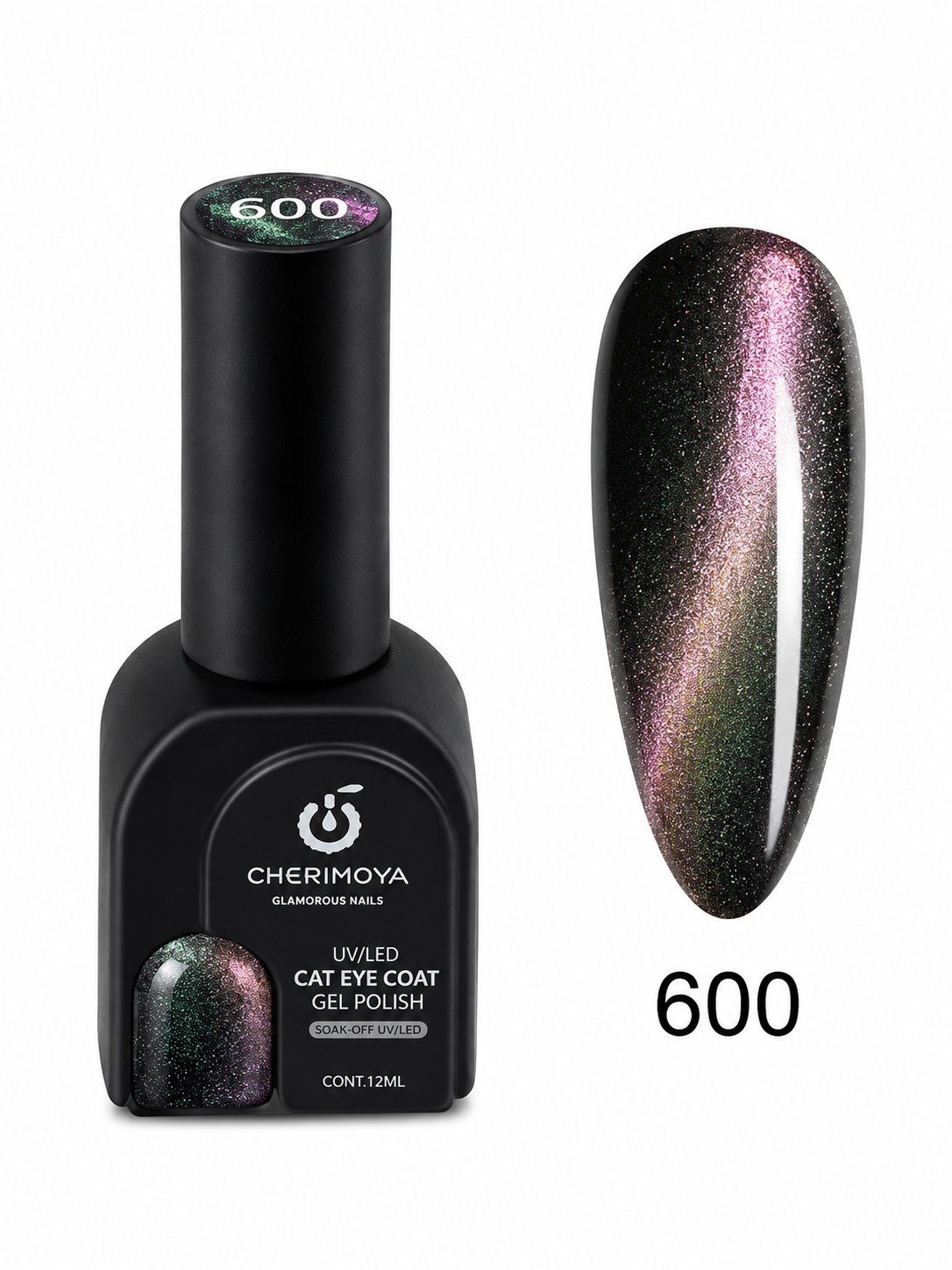 herimoya Cat Eye Gel Polish UV/LED 600 – Efecto Ojo de Gato Multicromático