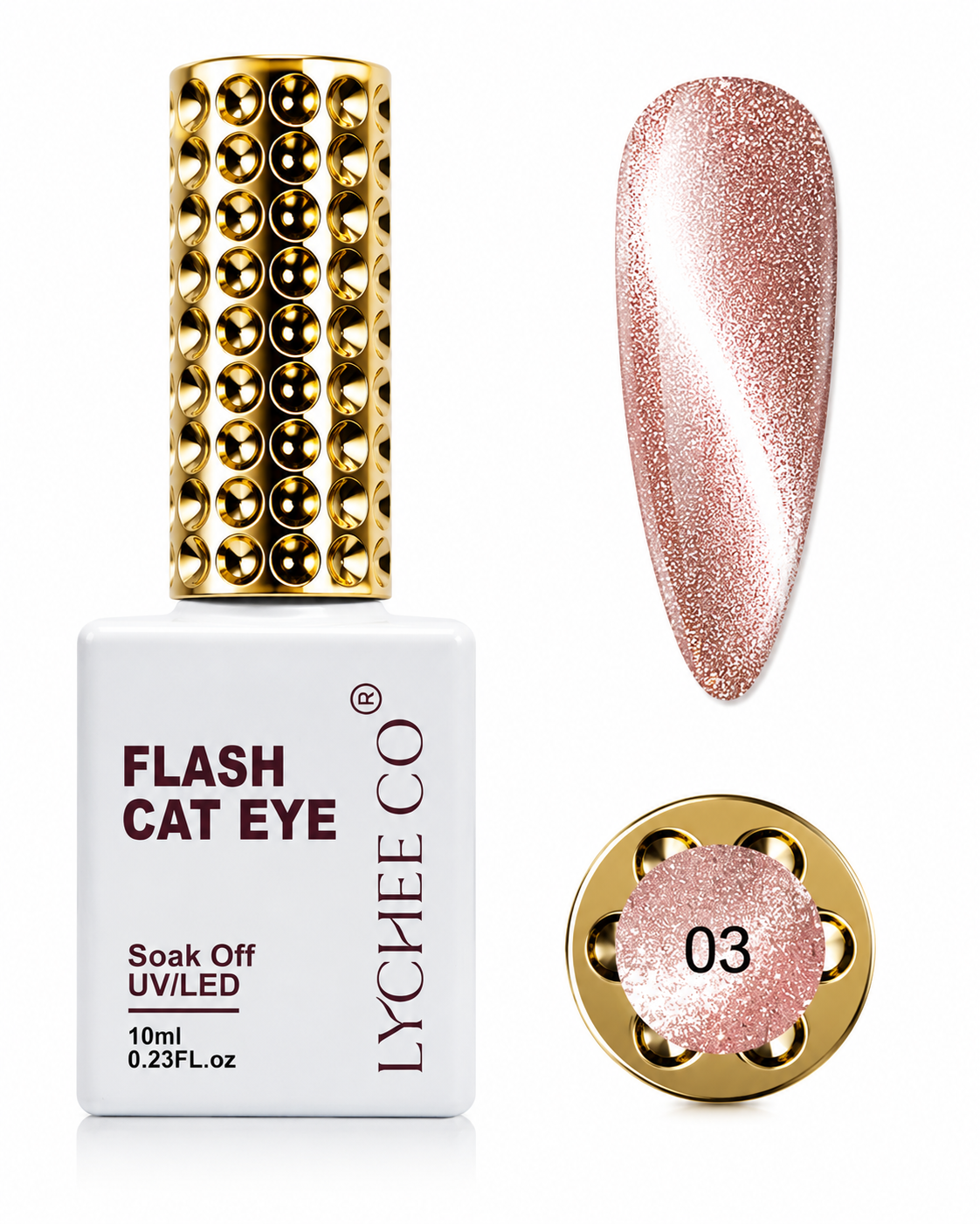 Flash Cat Eye LYCHEE CO Tono 03 – Esmalte Gel UV/LED 10 ml