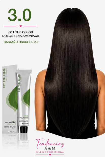 Tintura Get The Color Dolce Sin Amoníaco 3.0 Castaño Oscuro
