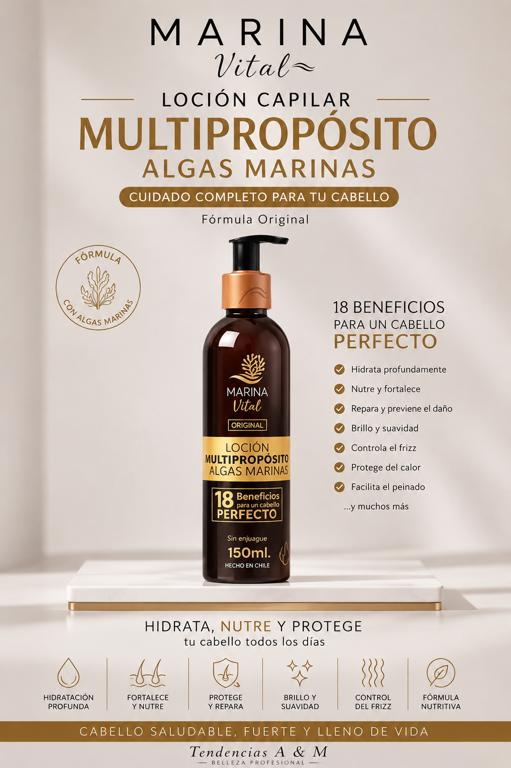 Marina Vital Loción Multipropósito Algas Marinas – 18 Beneficios