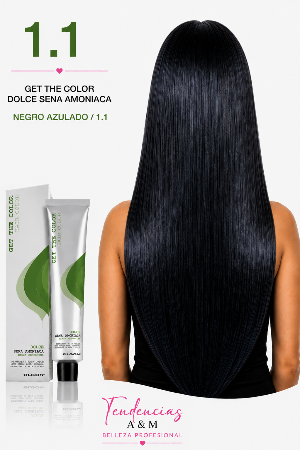 Tintura Get The Color Dolce Sin Amoníaco 1.1 Negro azulado