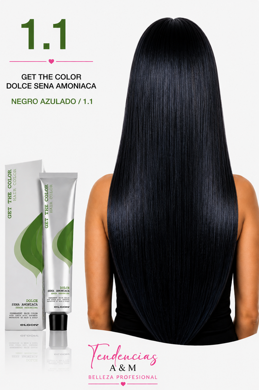 Tintura Get The Color Dolce Sin Amoníaco 1.1 Negro azulado