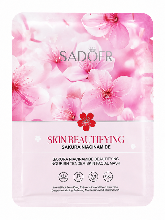 Mascarilla Facial SADOER Skin Beautifying Sakura Niacinamide