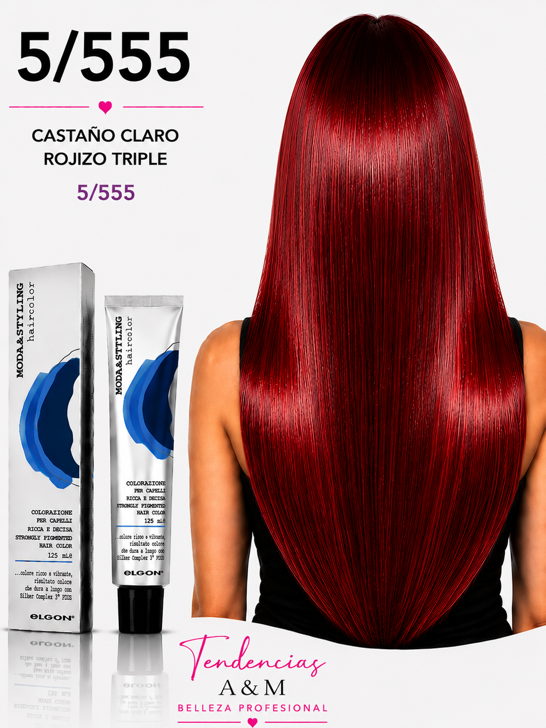 Elgon Moda & Styling 5/555 Castaño Claro Rojizo Triple