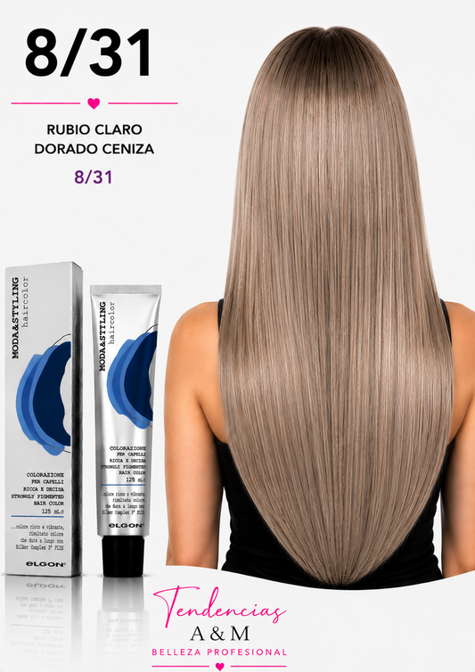 Elgon Moda & Styling 8/31 Rubio Claro Dorado Ceniza