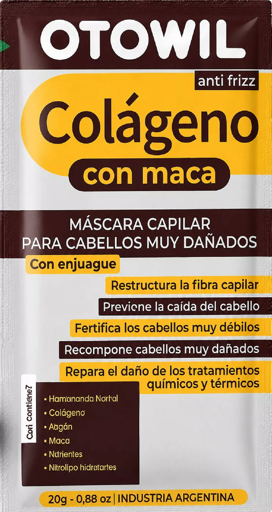 Mascara Capilar Collagen con Maca - Tratamiento capilar con maca - Sobre x 20grs