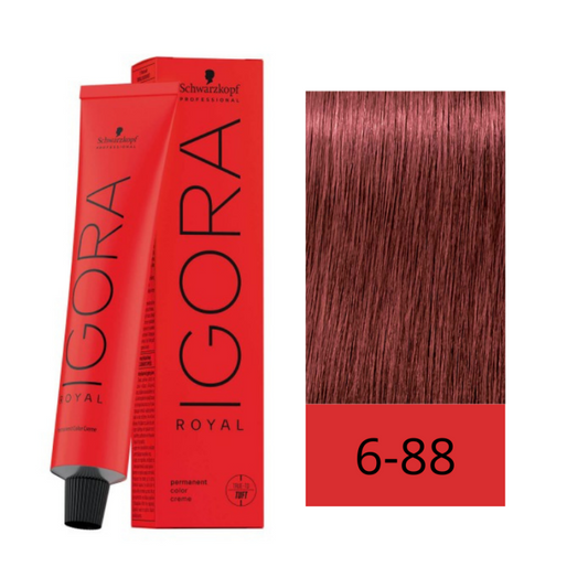 Tinte Igora Royal 6-88 Rubio Oscuro Rojo Intenso 60 ml