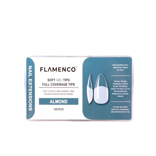 120 Tips SoftGel Forma Almendra Flamenco